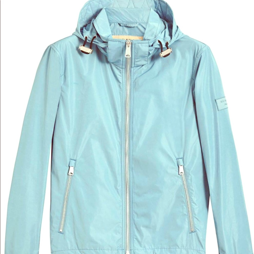 Men’s Burberry Light Blue Rain Jacket